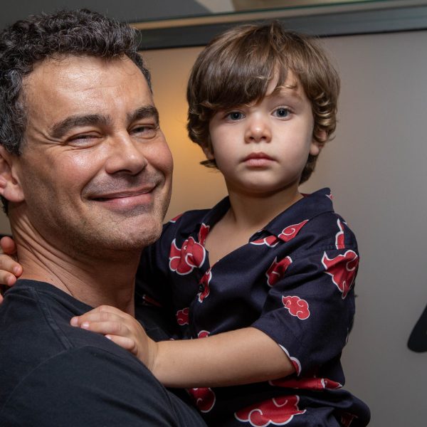 Carmo Dalla Vecchia e o filho Pedro