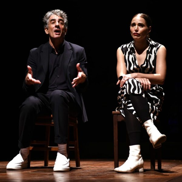 Michel e Letícia em cena