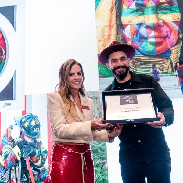 Michelle Novaes e Eduardo Kobra